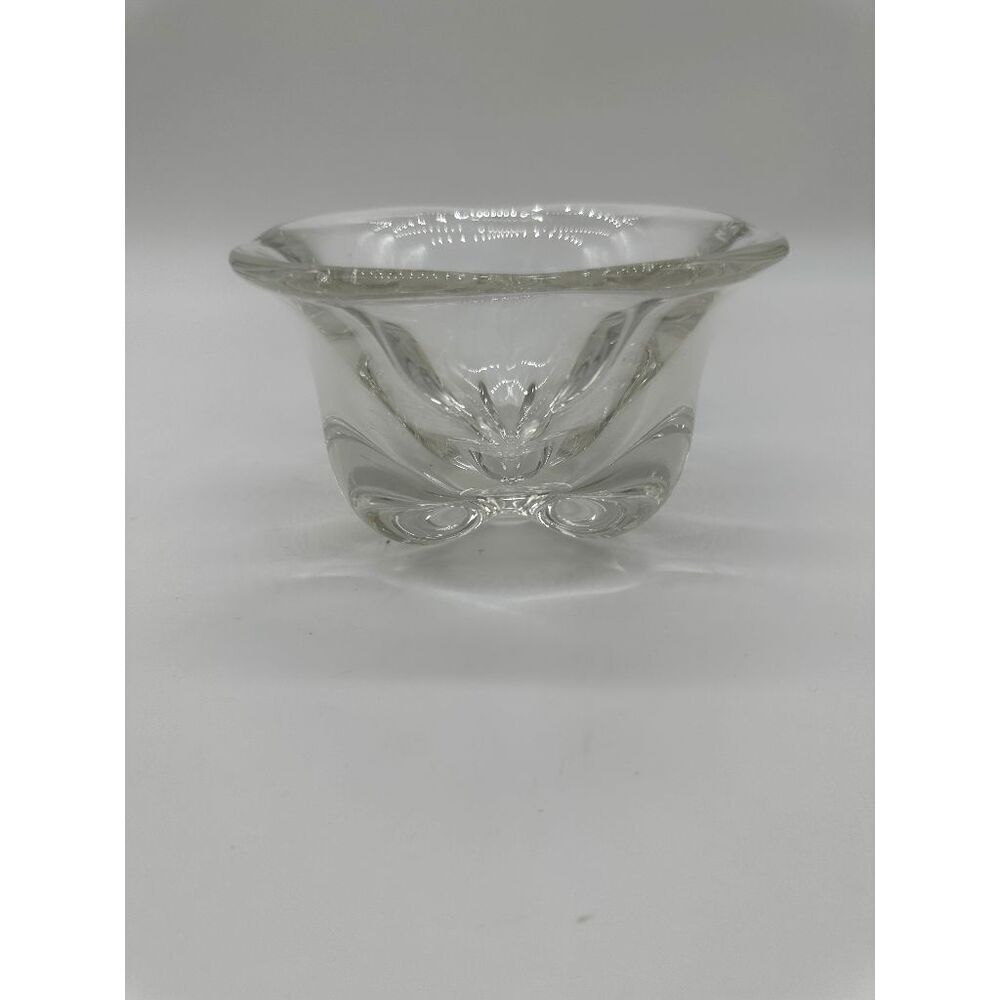 Orrefors Art Glass Candy Dish Vintage 6” Dish Pinched Base MCM Vintage